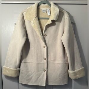 Emma James Faux Suede and Fur Jacket